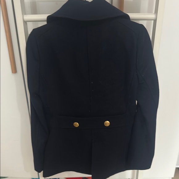 J. Crew Blue and Gold Double-Breasted Pea Coat - Picture 4 of 5